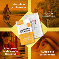 Sermand Nutrition Albúmina de Huevo 100% Polvo Sin Gluten Sin Lactosa