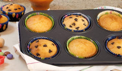 , Forma 6 muffins 18,5x27cm, negro Moldes y bandejas para hornear Naty Shop