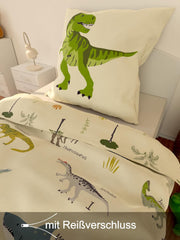 Skybrands Dino Bedtuene 135X200 Bedtuene Infantil Dinosaurier Baumwolle 2Tlg Kinder Bedtuene Dinosaurier 135X200 + Bolsa Naty Shop