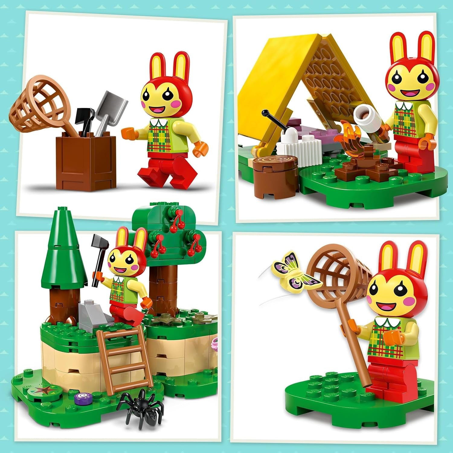 LEGO Animal Crossing Mimmis distracție în aer liber, jucărie creativă pentru copii, set de animale cu figura iepurelui din jocul video, cadou pentru fete și băieți de la 6 ani 77047 Seturi de constructie Besuche den LEGO-Store