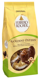 Huevos de Chocolate Ferrero Rocher 90g – Chocolate con Leche con Trozos de Avellanas y Crema Fina de Cacao con Avellanas – Huevos de Pascua para Nidos de Pascua – Regalo de Pascua – Chocolate de Pascua, Dulces de Pascua