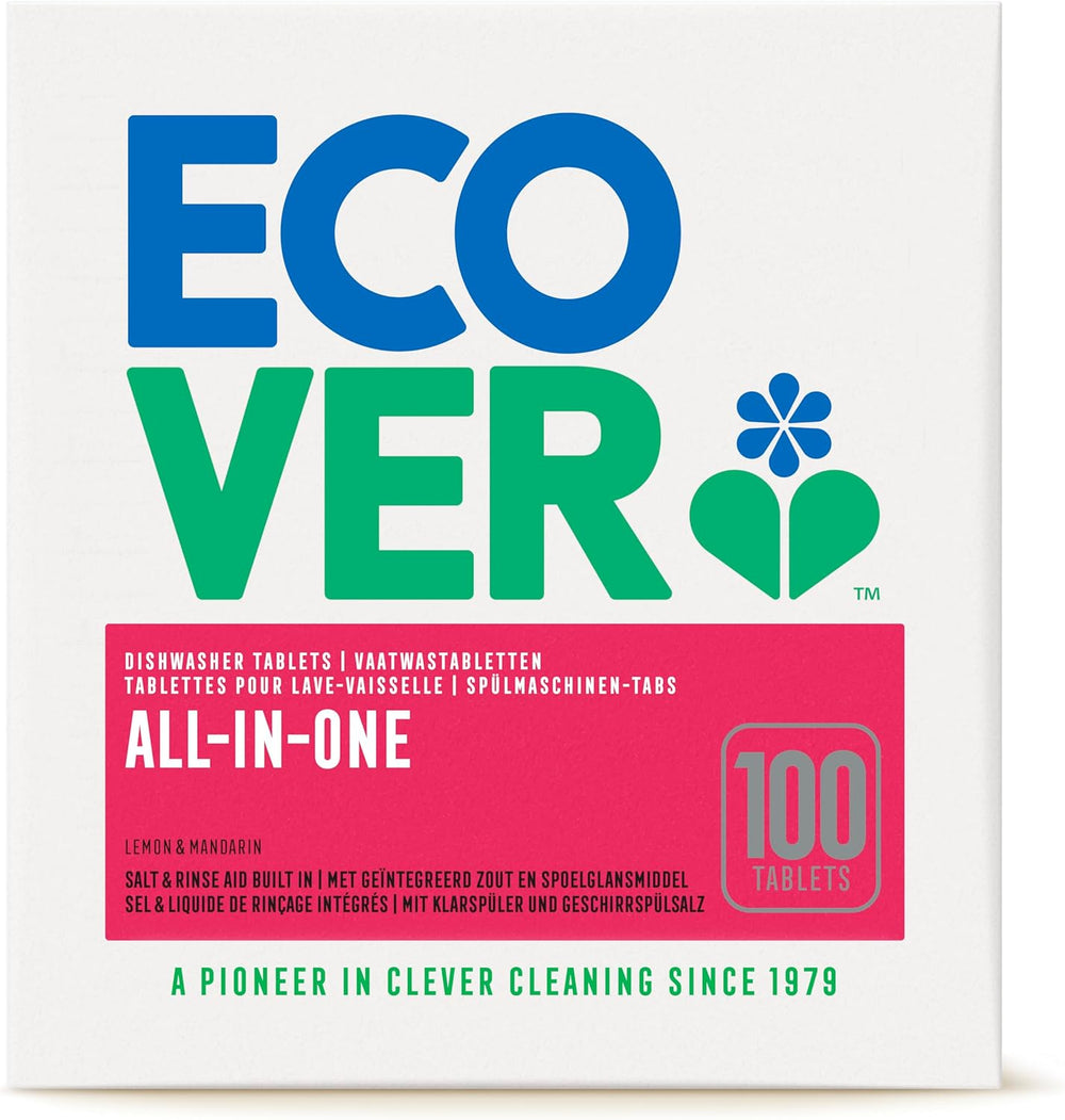 Ecover Todo En Uno, Detergente para Vajilla, Cápsulas, Limones y Naranjas Naty Shop