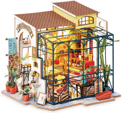 Robotime DG145 Rolife Emily's Flower Shop Miniature Doll's House Fabricat din lemn, metal, tesatura si carton, Dimensiuni: 22 X 15 X 17 Cm, Casute de papusi Naty Shop Titlu implicit