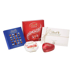Set de regalo de praliné de chocolate Lindt | 477 g | 5 cajas de bombones Lindt en las variantes: Exquisito, Mini Praliné, Regalo LINDOR, Pequeño Gracias, Del Corazón | Regalo praliné | regalo de chocolate