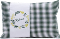 Gözze - Pernă parfumată cu ierburi, umplutură din amestec de ierburi 200G, capac din bumbac 100%, 30 X 20 Cm - Verde carouri Perne standard Naty Shop Verde în carouri