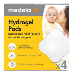 Compresas de hidrogel Medela - alivio y enfriamiento inmediato para pezones doloridos - reutilizables - paquete de 4 compresas esterilizadas envueltas individualmente Accesorios Alimentación y Lactancia Bebe Naty Shop