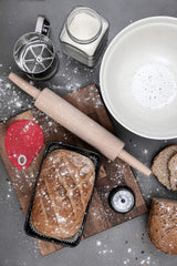 Tala Teigroller aus Buchenholz – Drehbares Nudelholz mit Griffen, glatte Oberfläche, durable & leicht zu reinigen – Perfekt für Teig, Gebäck, Brot & Pizza – FSC-zertifiziertes Holz