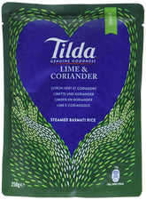 TILDA Arroz Basmati al Vapor con Lima y Cilantro para Microondas, 250g