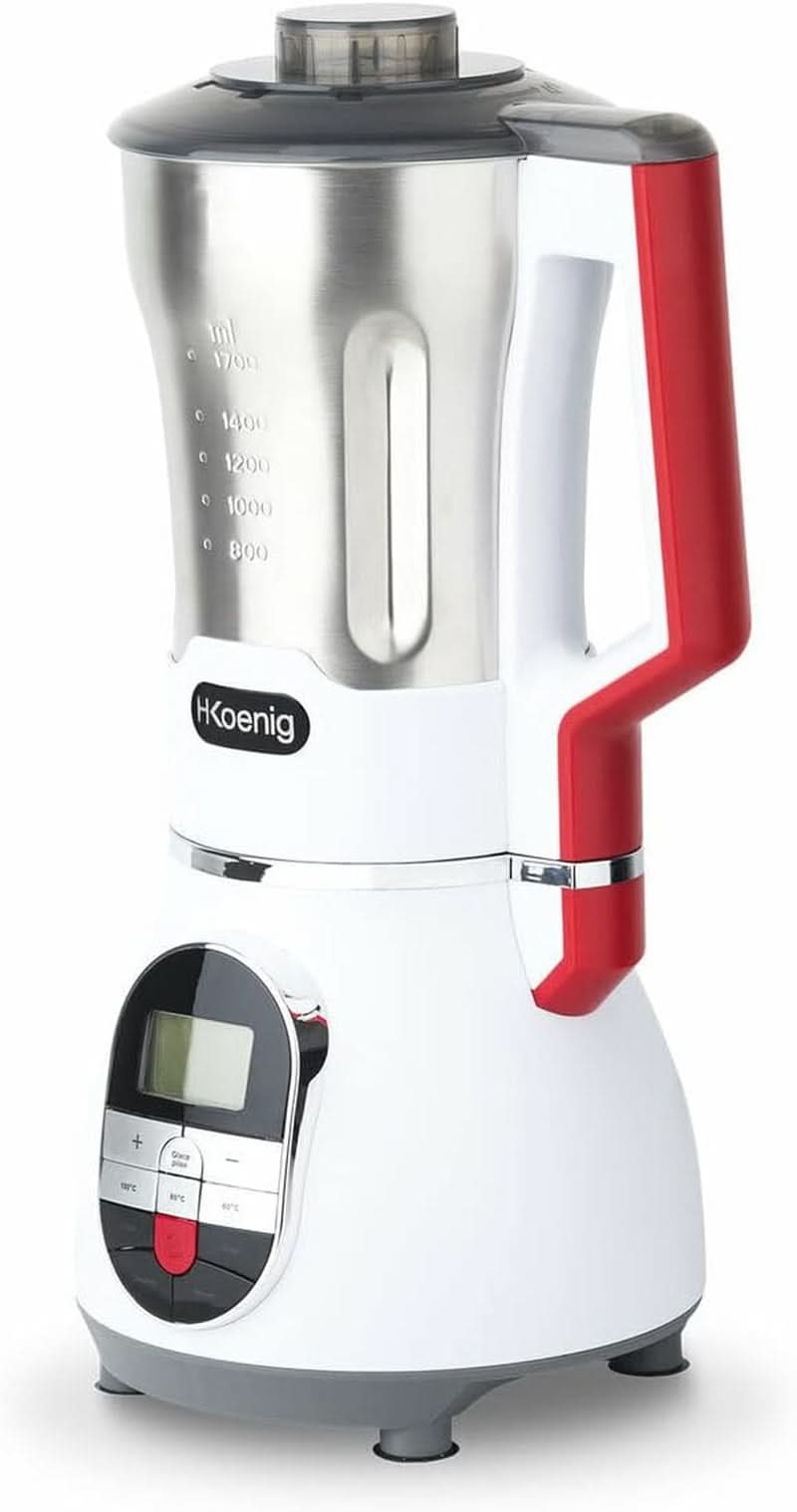 H.KOENIG MXC36 Suppenzubereiter/Mixer/Ice-Crusher/Koch- Und Mixfunktion/Bis 1,7 L/Bis 900 W/Edelstahlgehäuse / Mama si Copilul Naty Shop