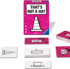 Ravensburger - 20954 Eso no es un sombrero - Juego de fiesta, juego de cartas para 3-8 jugadores, entretenimiento divertido para mayores de 8 años - Regalos de cumpleaños