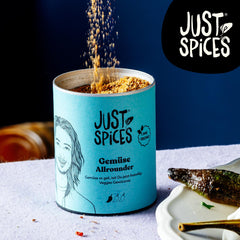 Just Spices Gemüse Allrounder I Jedes Gemüse von Berenjena bis Zucchini lecker würzen I Gewürzdose, 75 g