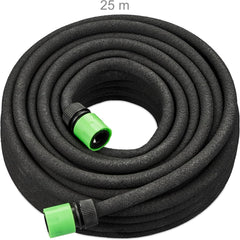 Furtun de picurare Relaxdays, 25 m, furtun de udare pentru udarea straturilor înalte și a gardurilor vii, furtun de grădină, negru