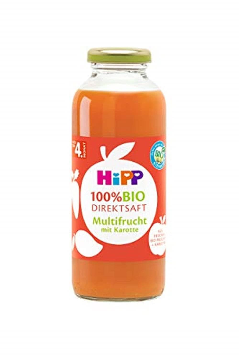 Hipp Zumos 100% ecológicos, multifruta con zanahoria, pack de 6 (6 x 330 ml) Naty Shop 6 x 330 ml Multifruta Con Zanahoria