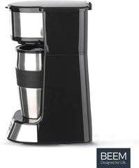 Espressor cu filtru unic BEEM THERMO 2 GO cu cană termică de 0,4 l | Filtru permanent | Cu cronometru de 24 de ore pentru o ceașcă de cafea fierbinte dimineața, fără așteptare | 750 W