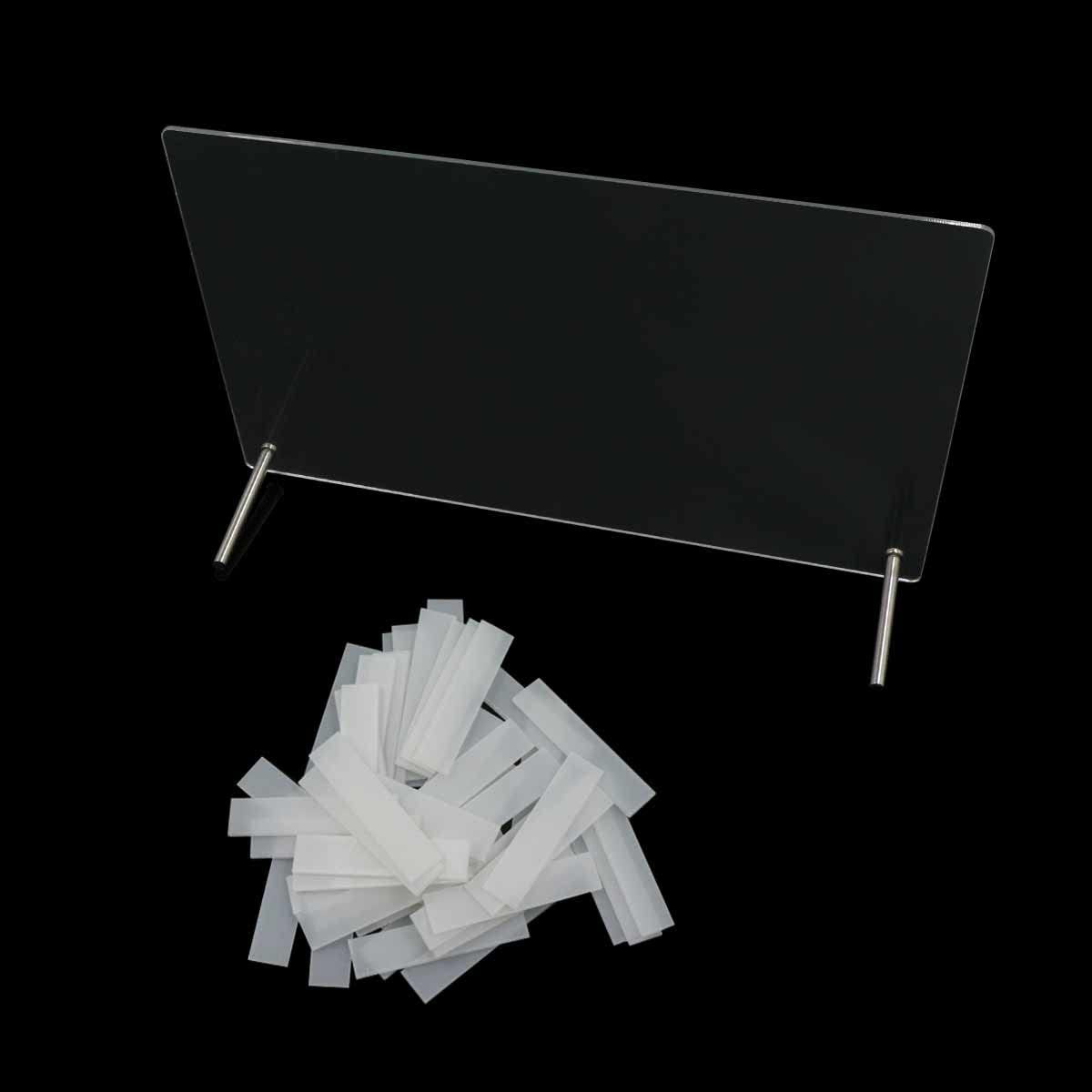 Panou din sticlă acrilică pentru prezentarea unghiilor cu benzi de afișare și nano-adeziv, expoziție de vârfuri de unghii, card transparent de culori pentru nail art, afișaj nail art, afișaj pentru exerciții de unghii (transparent)