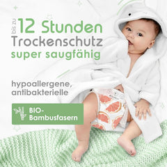 Pañales Pureborn Eco de bambú orgánico, talla para recién nacido hasta 5 kg, ultra suaves, hipoalergénicos, con indicador de humedad, varios estampados Madre e Niño Naty Shop