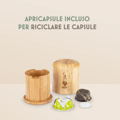 Bialetti Gioia, espressor pentru capsule de aluminiu, super compact, rezervor de 500 ml, 50% plastic reciclat, culoare taupe