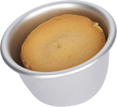 Kitchencraft Mini moldes para pudín de aluminio anodizado, 7,5 cm, juego de 4 moldes y bandejas para hornear plateados Naty Shop