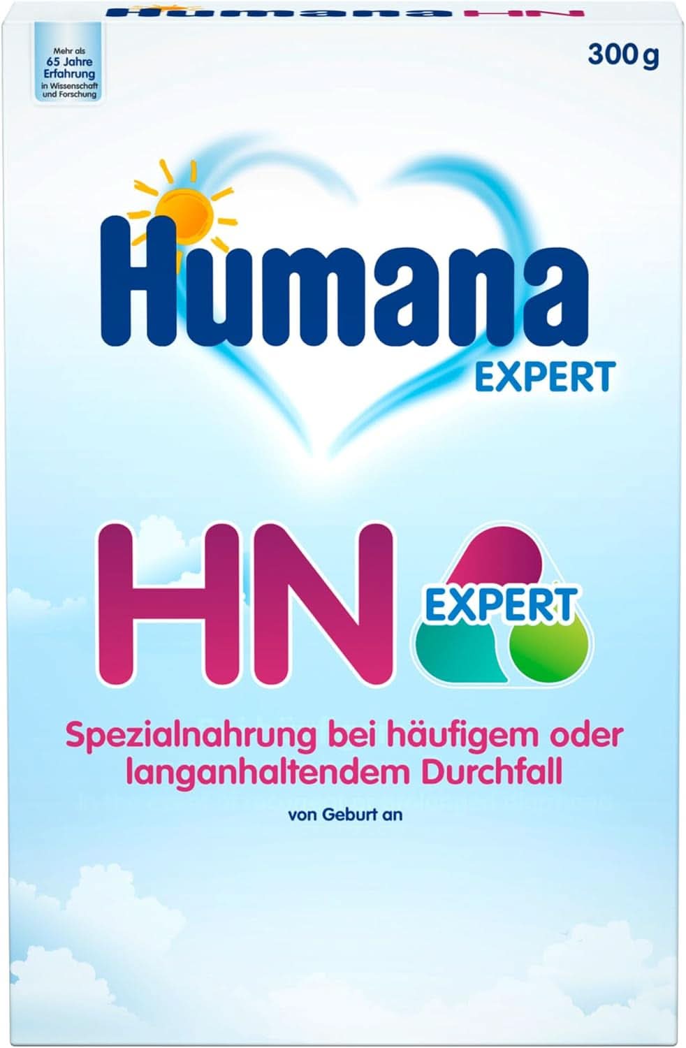 Humana HN Expert, desde el nacimiento, alimento especial para diarreas frecuentes o prolongadas, favorece la normalización del patrón de deposiciones, con plátano, 300 g Naty Shop 300 gramos