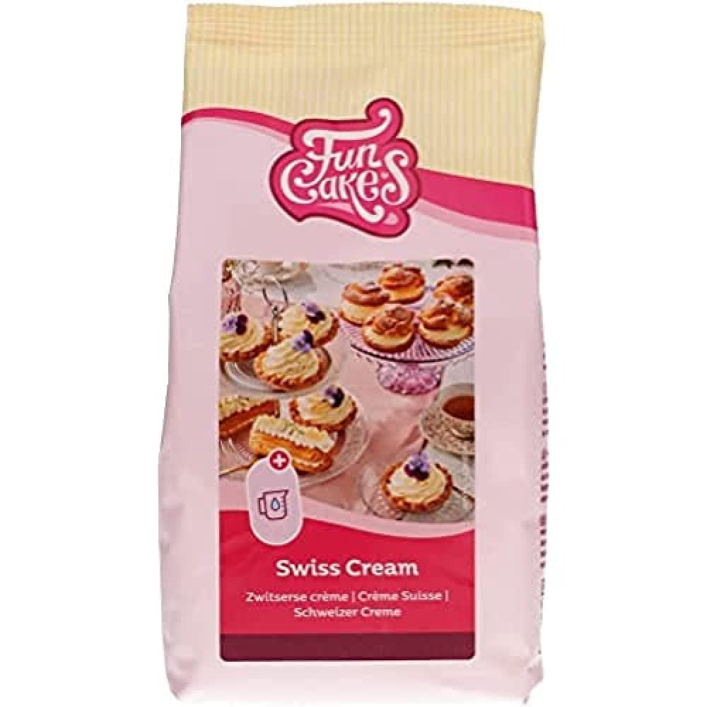 Funcakes Mix Für Schweizer Sahne, Einfach Zu Berübenen, Lecker Zum Füllen Von Kuchen, Cupcakes Und Anderen Leckereien, Nur Wasser Addenden, Halal. 500 G. Mezcla para hornear y cocinar Naty Shop Título predeterminado