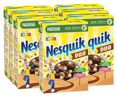 NESTLE Nesquik Duo, Cereal de Chocolate Negro y Blanco con Harina Integral, Pack de 7 x 325 Gramos Cereales Naty Shop
