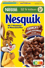 Nesquik Nestlé Nesquik Crunchy Breakfast, Cereal con chocolate y cereales integrales, 1 paquete (1 x 330g)