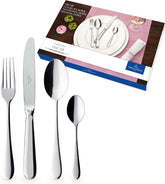 Villeroy & Boch – Oscar Tafelbesteck 24 Teilig 6 Personen, Spülmaschinenfest, Rostfrei, Besteck Set, Essbesteck, Messer Gabel Löffel Set, Cubiertos, Besteckset Edelstahl, Edelstahl Kitchen Naty Shop Single 24-Teilig
