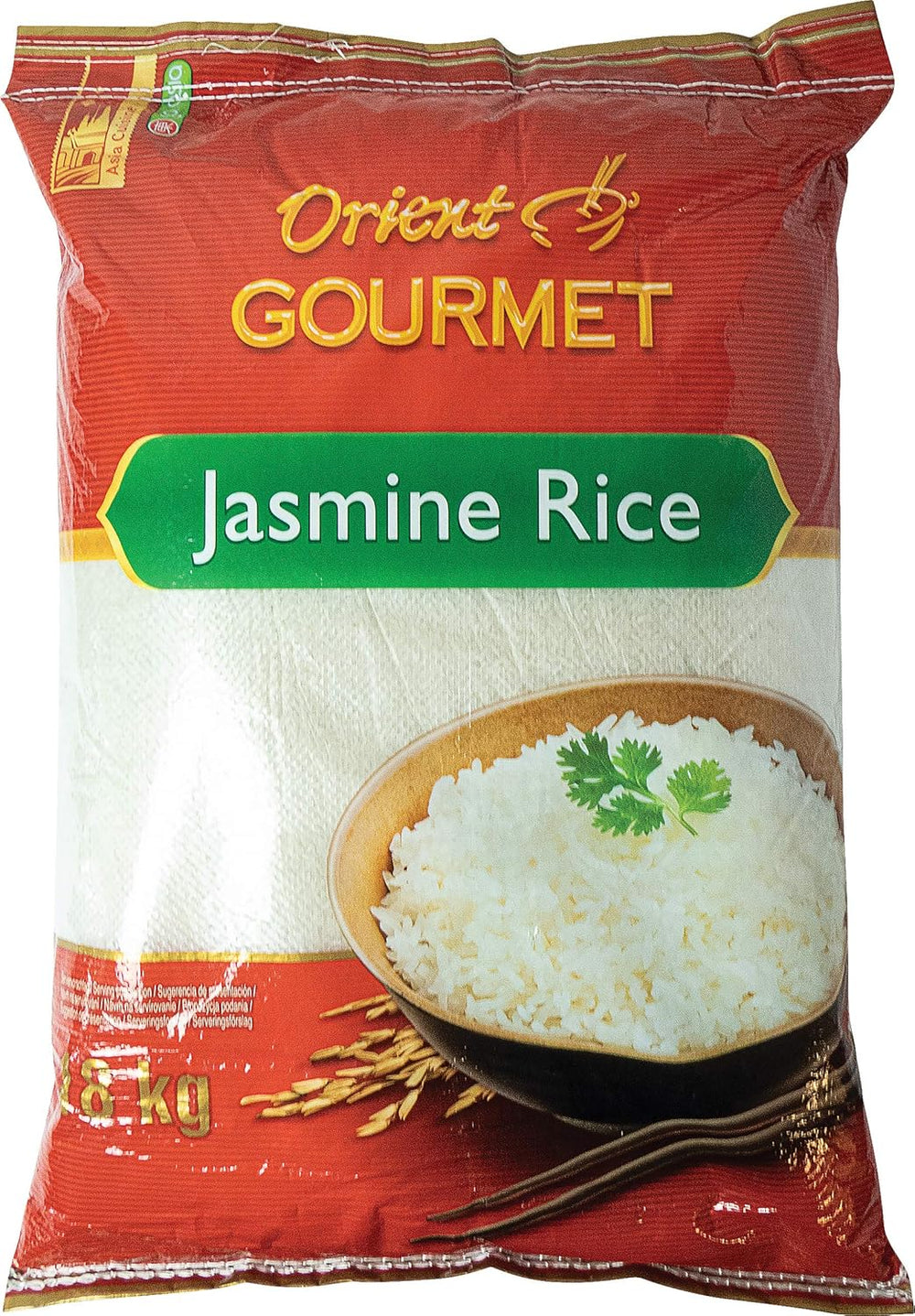 GOURMET Arroz Jazmín 100% grano largo, 18 kg