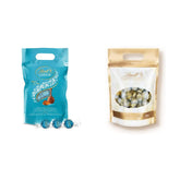 LINDOR bolitas de chocolate con caramelo salado | aprox. 80 bolas de chocolate con leche con relleno de caramelo salado | Paquete a granel y bolas de chocolate Marc de Champagne | 700 gramos