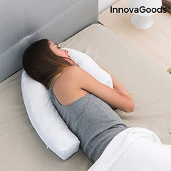 Innovagoods - Pernă ergonomică în formă de U pentru somn lateral, Ideală pentru sarcină, Promovează respirația liniștită, Reduce sforăitul, Bumbac și poliester, Alb, 39 X 57 X 14 Cm Perne ortopedice cervicale Naty Shop