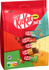 Nestlé Mini Mix KitKat Barras de chocolate Cinco Deliciosos Sabores 14 Barras 1 Paquete (1 Bolsa x 197,4g)