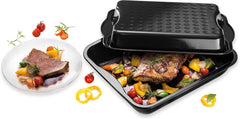 Dr. Oetker Maxi-Bräter Mit Deckel BACK-IDEE KREATIV, Brat- Und Auflaufform Aus Hochwertigem Stahlblech Mit Emaillierung, Eckige Form, Schnitt- Und Kratzfest - Spülmaschinengeeignet in Schwarz Moldes y bandejas para repostería Naty Shop