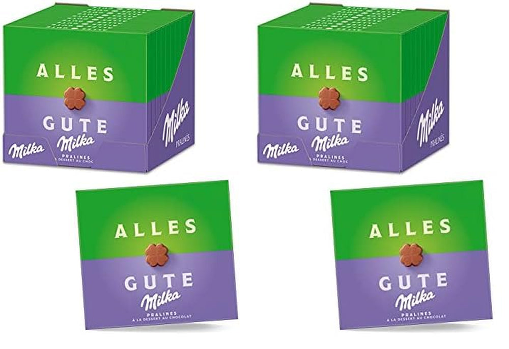 Milka All the Best Pralines 10 x 110 g, finos pralinés de chocolate con leche alpino con relleno de crema de cacao (paquete de 2)