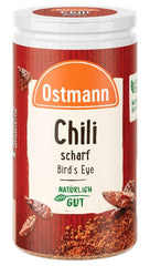 Ostmann Gewürze - Chili scharf Ojo de pájaro | Féurige Scharfe für Fleischgerichte und Eintöpfe | 35 g en Der Streudose