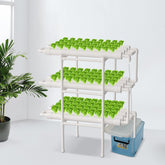 Kit de cultivo hidropónico y sistema hidropónico - Sistemas de cultivo de plantas sin suelo | Incluye bomba de agua | Temporizador | Sistema de cultivo hidropónico de vegetales a base de agua (3 capas, 108 ubicaciones)