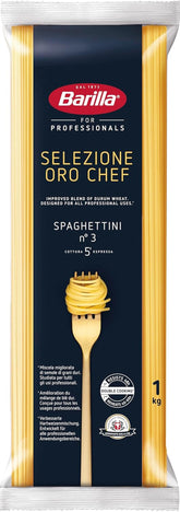 Barilla Selezione Oro Chef Spaghettini n. 3, paquete de 12 (12 x 1 kg)