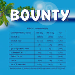 Barras de chocolate Bounty | Coco y Chocolate | Varios tamaños de envases