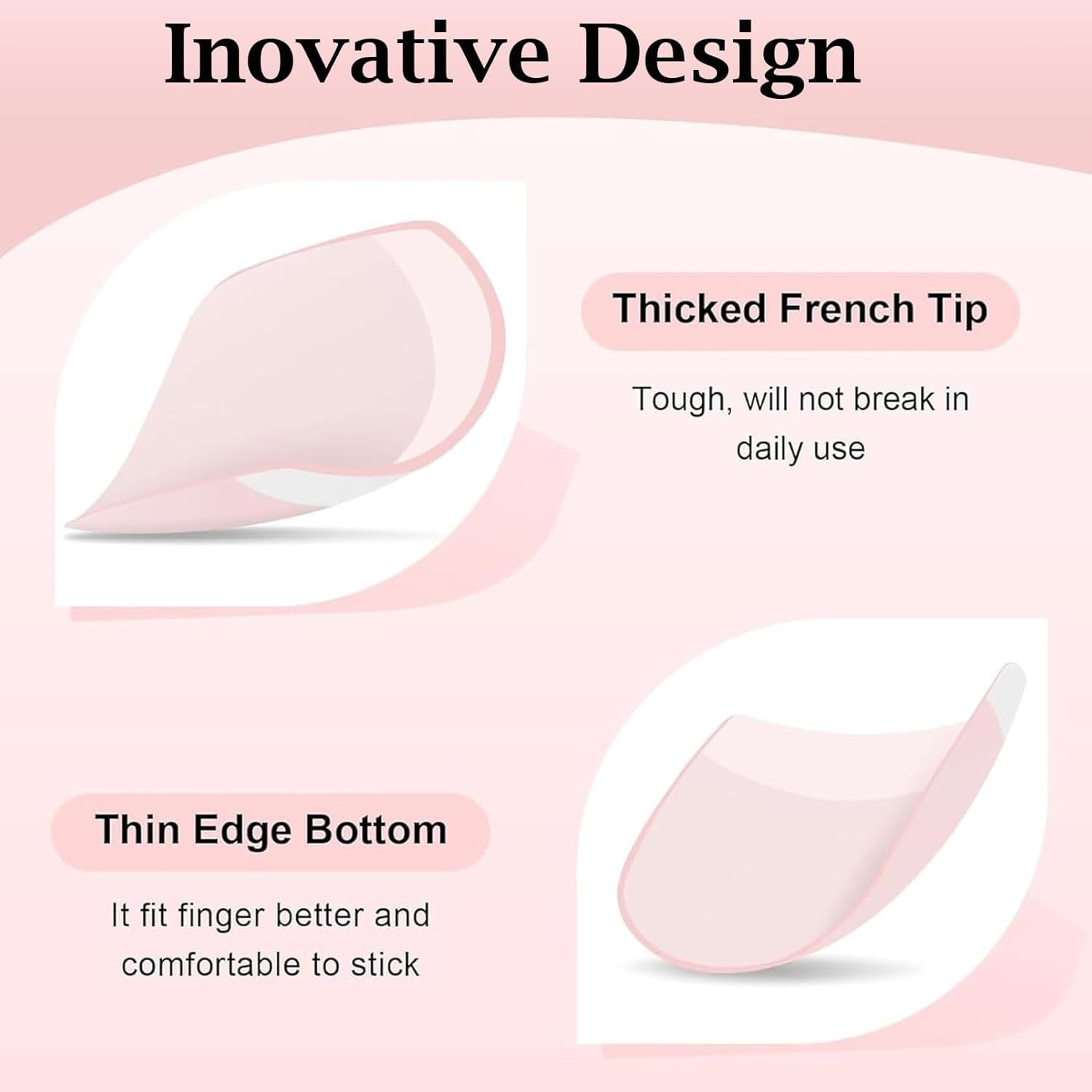 240 Stück Falsche Nägel Tips Set - Französisch Falsche Nägel Zum Aufkleben - Künstliche Nägel Medium Quadrat Ballerina Nail Art Manicure Fake Nails Für Damen Und Frauen (French Medium Ballerina)