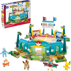 MEGA Pokémon Juguete de Construcción de Figuras de Acción, Arena de Entrenamiento de 1101 Piezas, Juego de Lucha y 5 Figuras Móviles para Niños, Figuras de Acción HWR82 Naty Shop Arena de Entrenamiento