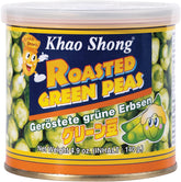 Khao Shong Guisantes verdes fritos con wasabi, guisantes crujientes rebozados picantes, una alternativa baja en grasa a las nueces, picante medio, 1 lata de 140 g | 140 gramos (1 paquete)