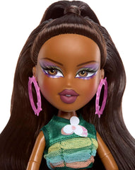 Păpușă Bratz Fashion Pixiez Sasha - Păpușă de colecție fantastică cu modă și accesorii reale, aripi care se transformă într-un inel