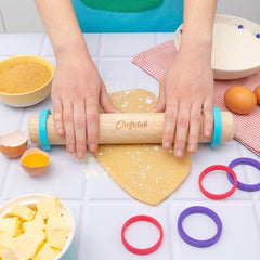 Teigrolle con anillos ajustables