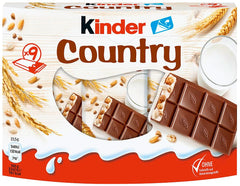 Barritas Kinder Country, 9 barritas, 212 g