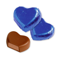 Günthart 150 Corazones de Chocolate Azul con Relleno de Turrón | Pingüinos con Crema de Turrón | Corazones de pingüino de chocolate azul | Competencia | Corazones de chocolate azul | Pingüino (1,2 kg)