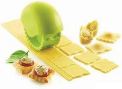Silikomart | Nudelschneider-Rad Snack'n'Roll, Teigroller para pasta y snacks, color verde, tamaño 110 x 97 h78 mm, fabricado en Italia