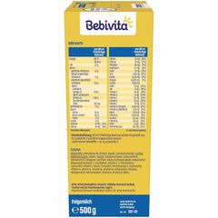 2 Folgemilch (4 x 500 g), cada 6 meses, con vitamina C y D, omega-3 (DHA), altersgerecht sättigend