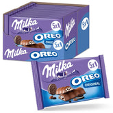 Barritas Milka & OREO – Chocolate con leche alpino con crujientes trozos de galletas OREO en crema de leche – 13 x 185g