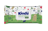 Toallitas húmedas Kindii Natural Balance para bebés - (1 x 60 uds.) Toallitas húmedas para bebés y niños - Protectoras, Aloe Vera, Fragancia delicada - 60 uds.