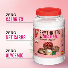 Eritritol + Sucralosa 1:4 Süßstoff | 1G = 4G Zucker | 0 Netto-Kohlenhidrato - 0 Calorien - 0 Índice Glykämischer - Keto - Kein GVO - Castello since 1907 - 1 Kg Edulcorantes Naty Shop
