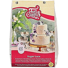 Funcakes Mix Für Zuckerspitze - Weiß, Glutenfrei: Einfach Zu Berübenen, Instant-Mix Für Essbare Weiße Kuchenspitze, Köstlicher Toffee-Geschmack, Für Kuchendekoration, Halal-Zertifiziert, 400G Mezcla para hornear y cocinar Naty Shop Default Title